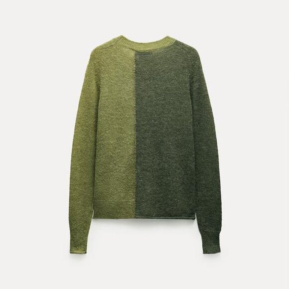ZARA TWO TONE WOOL BLEND SWEATER - Picture 8 of 10